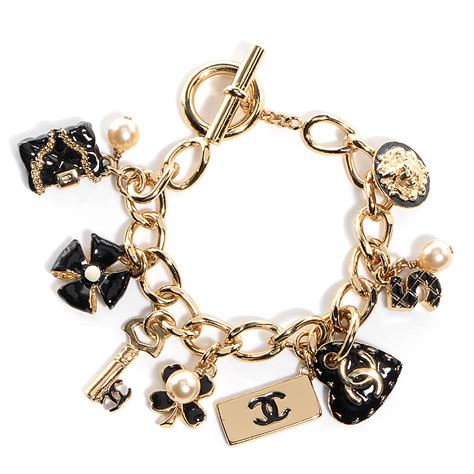 chanel charm bracelet gold|Chanel inspired charms for bracelets.